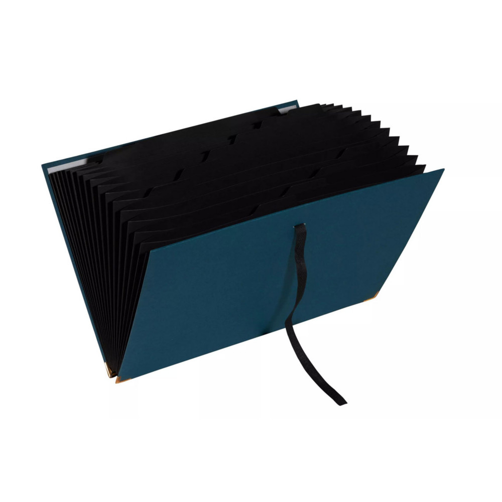 Exacompta Trieur extensible OfficeByMe  ruban A4 en carton - 18 compartiments - Bleu