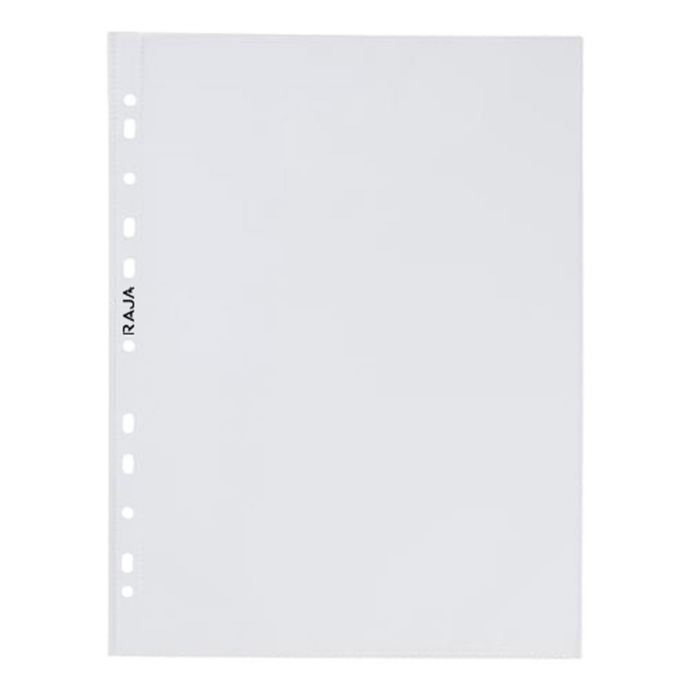 RAJA Pochettes perfores transparentes A4 polypropylne grain 8/100 - Paquet de 50