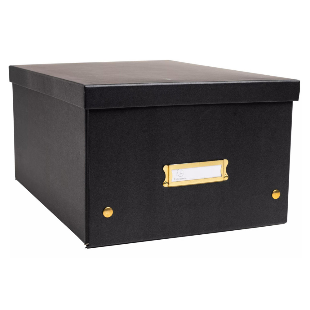 Exacompta Bote de rangement  plat A4+ NeoDeco en carton - Noir
