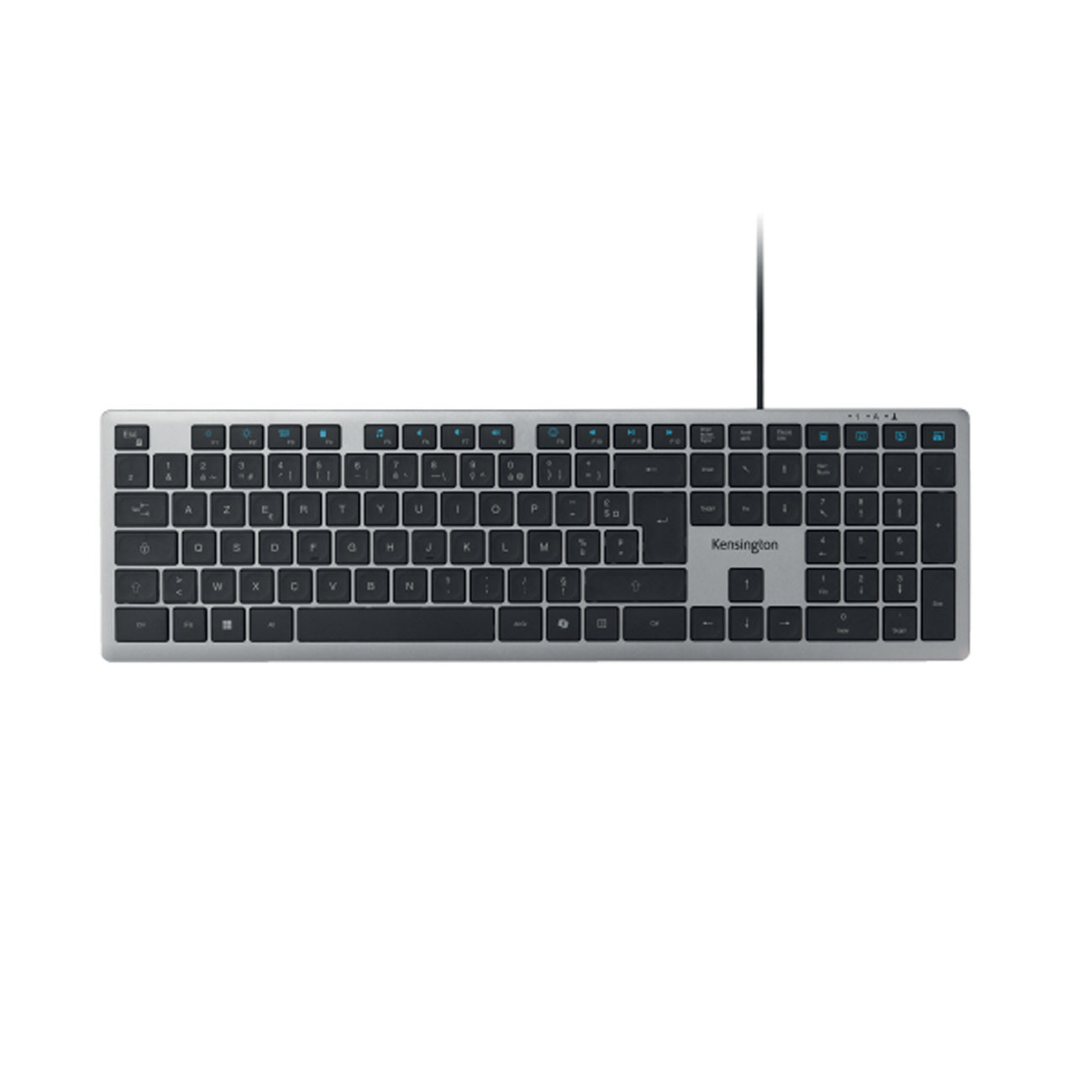 Kensington Clavier Standard filaire silencieux KB515 EQ Connexion USB-C / USB-A - Gris spacial