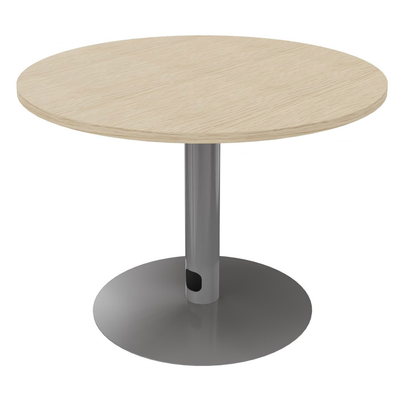 Table ronde 100 cm - Piètement tulipe Aluminium - Plateau Chêne