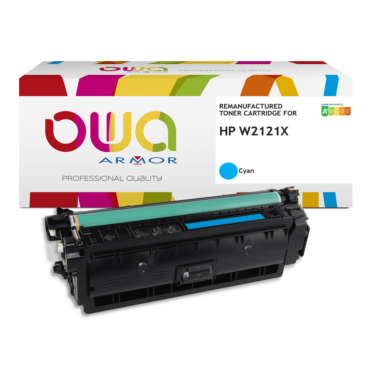 OWA Toner compatible HP 212X - W2121X - K18948OW - Haute capacité 10 000 pages - Cyan (Bleu)