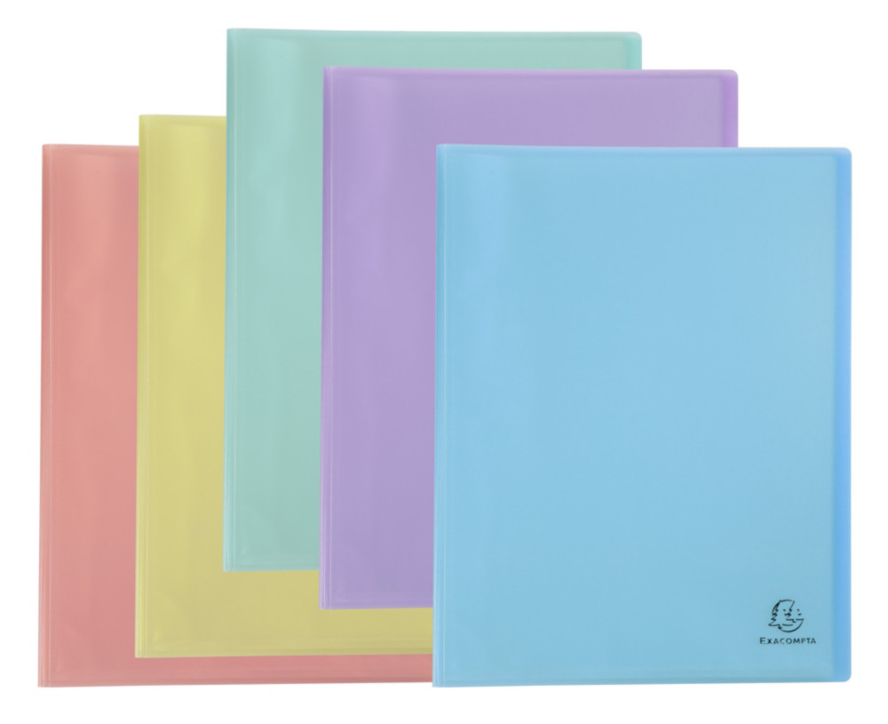 Exacompta Porte vue A4 Chromaline 50 pochettes - Coloris assortis pastel