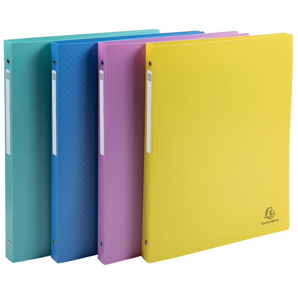 Exacompta+Classeur+souple+4+anneaux+15+mm+A4+Forever+Young+-+Polypropylene+recycle+-+Dos+2+cm+-+Assortis