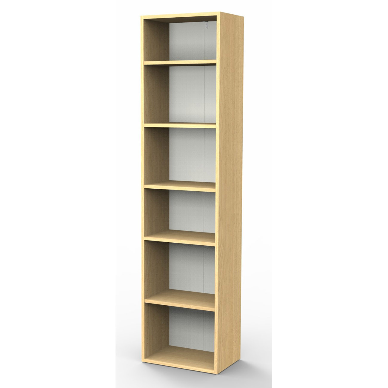 Bibliotheque+Libri+2+H.200+x+L.+49+cm+-+Chene/+Blanc