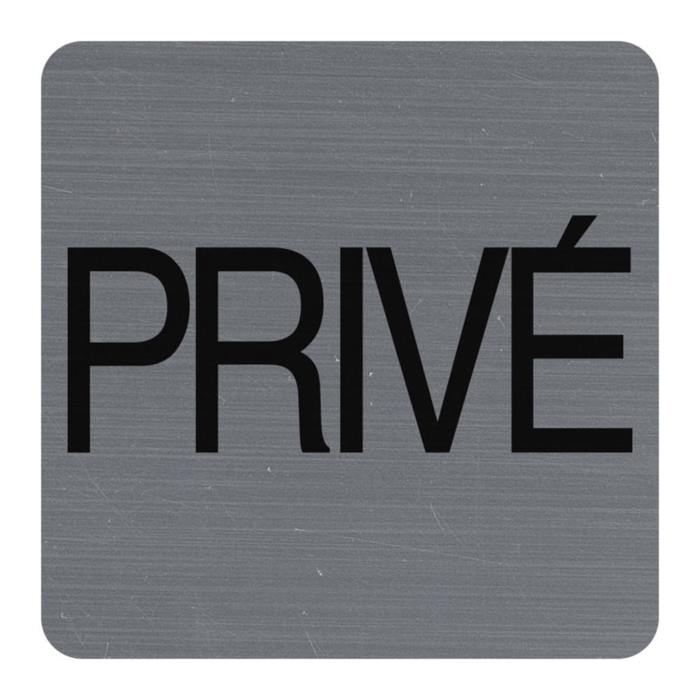 Exacompta Plaque signaltique adhsive carre Priv - Gris