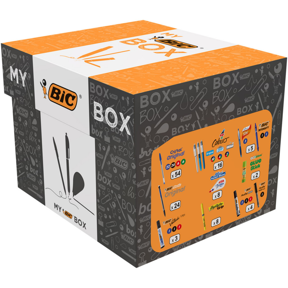 My BIC Box produits d'criture et de correction - Bote de 124 lments