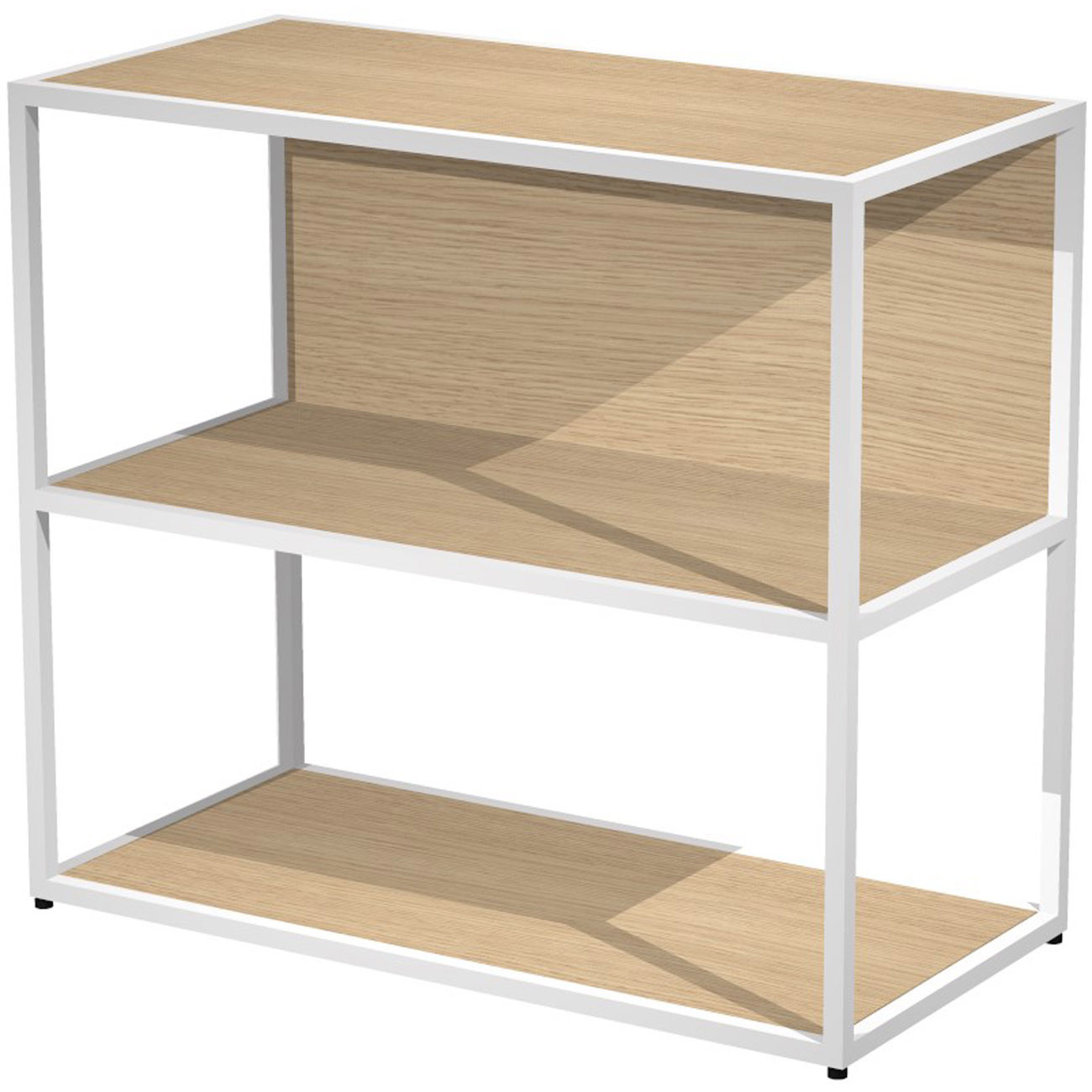 Top+sur-meuble+Presto+H.80+cm+Chene+-+Structure+metal+Blanc