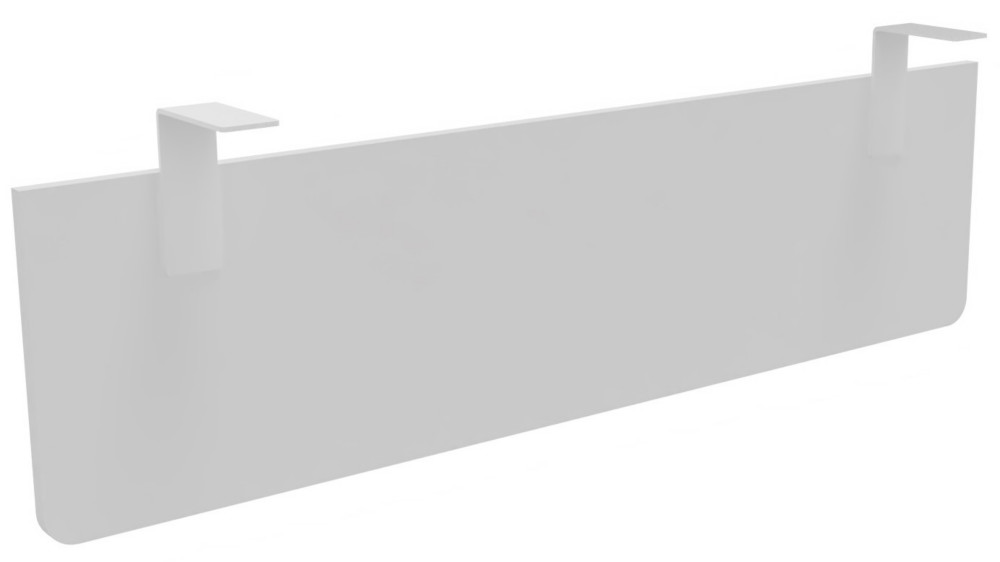 Voile de fond E-Link / Biospace pour bureau L.140 cm - Blanc - Fixations Blanches