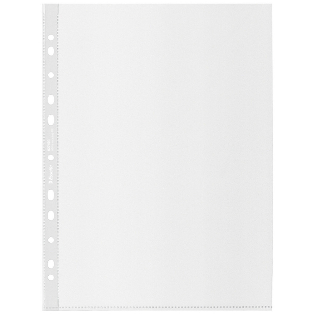 Esselte Pochettes perfores transparentes A4 en polypropylne recycl grain 100 microns - Bote de 100