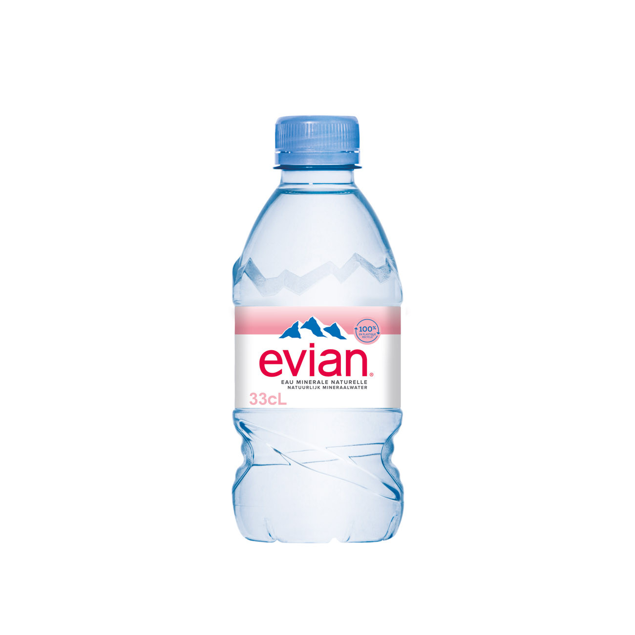 Evian Eau minérale naturelle - Eau plate - Lot 24 bouteilles 33 cl