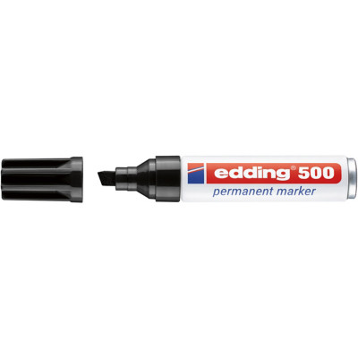 edding Marqueur permanent 500 à pointe biseautée 2 - 7 mm d'épaisseur noir