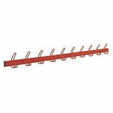 10 bi-patères métal rouge 10 bi-patères métal rouge