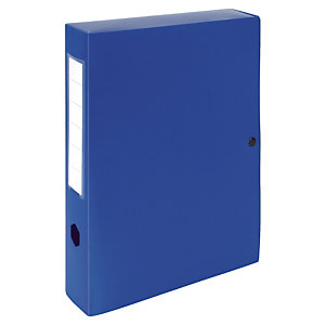 10 boîtes de classement dos 10 cm polypropylène coloris bleu