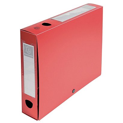 10 boîtes de classement dos 10 cm polypropylène coloris rouge - 1