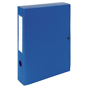 10 boîtes de classement dos 6 cm polypropylène coloris bleu