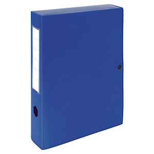 10 boîtes de classement dos 6 cm polypropylène coloris bleu