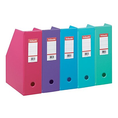 10 documentenhouders rug 10 cm in PVC Esselte geassorteerde fun kleuren