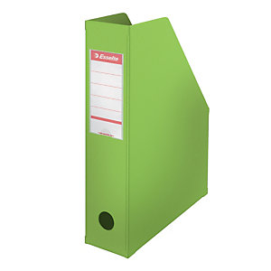 10 documentenhouders rug 10 cm in PVC Esselte klassieke kleuren groen