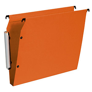 10 dossiers en polypropylène fond 15 mm Esselte pour armoires coloris orange