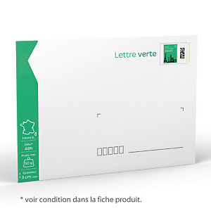 10 enveloppes prêt à poster 50 g Lettre Verte format 162 X 229 mm 10 enveloppes prêt à poster 50 g Lettre Verte format 162 X 229 mm