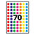 10 Etuis de 420 pastilles adhésives couleur diamètre 8 mm, 7 coloris assortis - 2