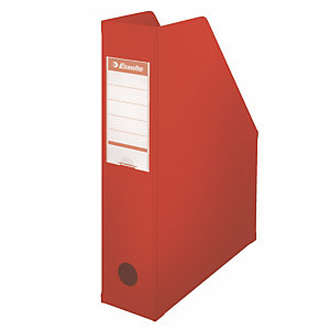 10 porte revues dos 10 cm en PVC Esselte coloris classique rouge