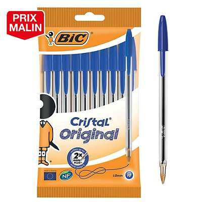 10 stylos-bille Bic® Cristal  coloris bleu - 1