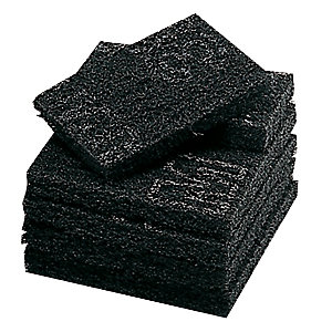 10 tampons abrasifs récurage difficile Scotch-Brite noir 16 x 9,5 cm