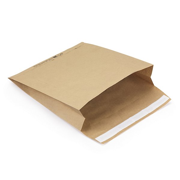 100 buste per spedizioni in carta kraft con soffietti e chiusura adesiva 23x22x4 cm - 3