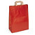 100 buste shopper in carta kraft rosse con maniglie piatte RAJA 22x10x29 cm - 1