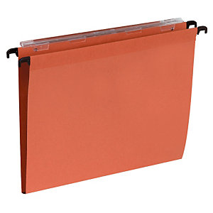 100 dossiers Kraft 220g 1er prix  fond 30 mm pour tiroirs coloris orange