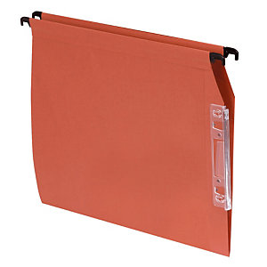 100 dossiers Kraft 220g 1er prix  fond V pour armoires coloris orange