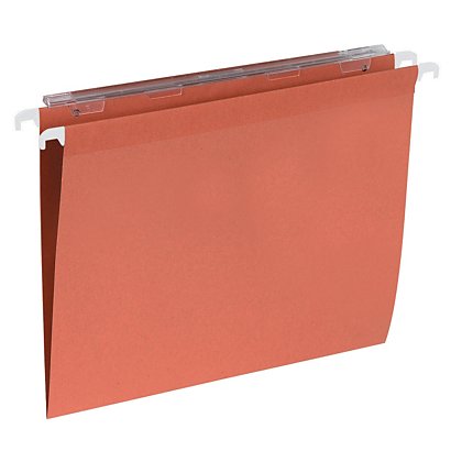 100 dossiers Kraft 220g 1er prix  fond V pour tiroirs coloris orange