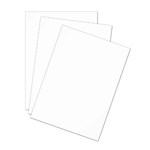 100 effen bristol steekkaarten 10,5 x 14,8 cm  Exacompta kleur wit, per doos