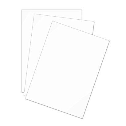 100 effen bristol steekkaarten 10,5 x 14,8 cm  Exacompta kleur wit, per doos - 1