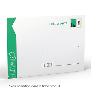 100 enveloppes prêt à poster 50 g Lettre Verte format 162 X 229 mm 100 enveloppes prêt à poster 50 g Lettre Verte format 162 X 229 mm