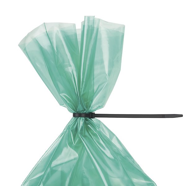 100 fascette autobloccanti monouso nere per sacchetti o cavi 100x2,5mm - 3