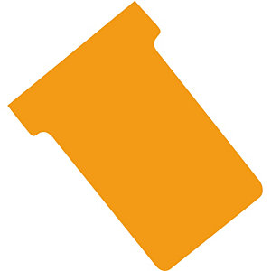 100 fiches T indice 2 coloris orange