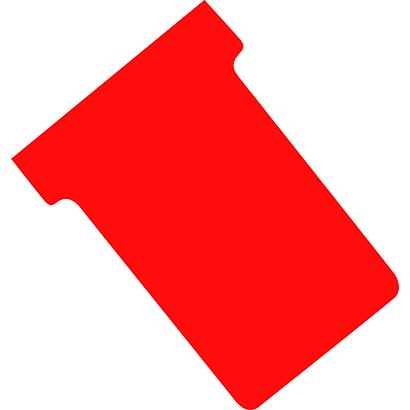 100 fiches T indice 2 coloris rouge - 1