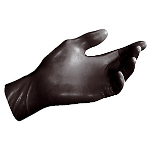 100 gants nitrile non poudrés noirs, taille 9/10 100 gants nitrile non poudrés noirs, taille 9/10