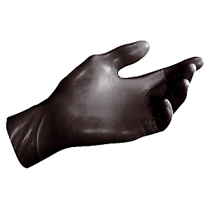 100 gants nitrile non poudrés noirs, taille 7/8 100 gants nitrile non poudrés noirs, taille 7/8