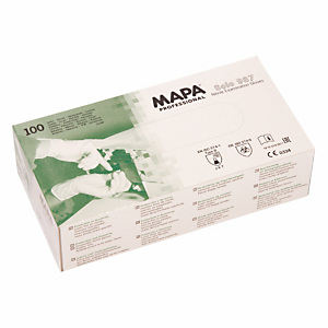 100 gants à usage court non poudrés Nitrile Solo 987 Mapa, taille 8 100 gants à usage court non poudrés Nitrile Solo 987 Mapa, taille 8
