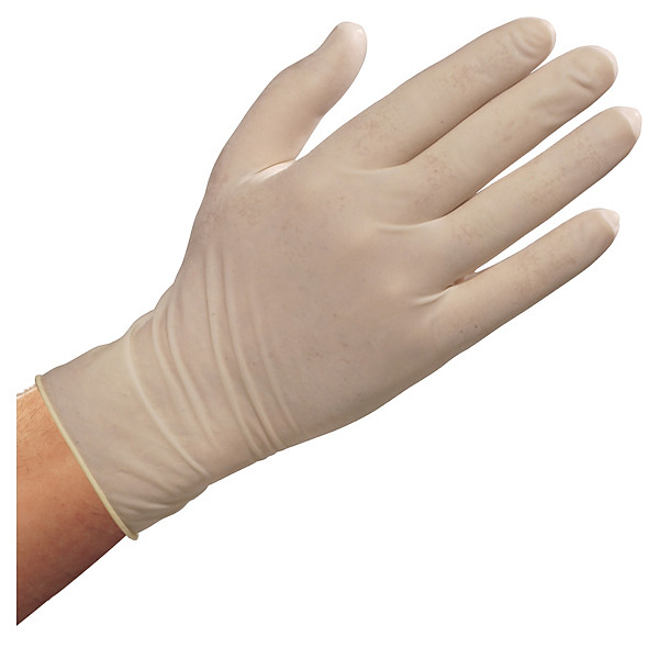 100 guanti monouso in lattice naturale con polvere taglia XL - 1
