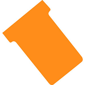 100 T-kaarten index 2 kleur oranje