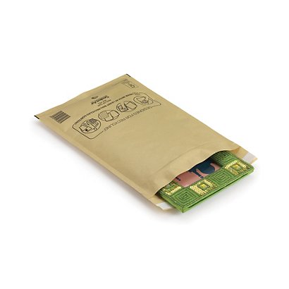 100 Mail Lite bubbeltjesplasticzakjes 22 x 33 cm bruine kraft, per set - 1