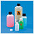 100 Plastikflaschen mit weissem Standard-Deckel, 125 ml, 48 x 109 mm - 1