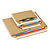 100 pochettes brunes en carton rigide à fermeture adhésive RAJA, 356 x 351 mm - 1