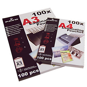 100 pochettes de plastification à chaud 2 x 175 microns format A4, le sachet