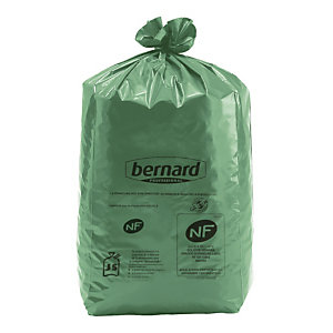 100 sacs Bernard Green® NF 30 L coloris vert
